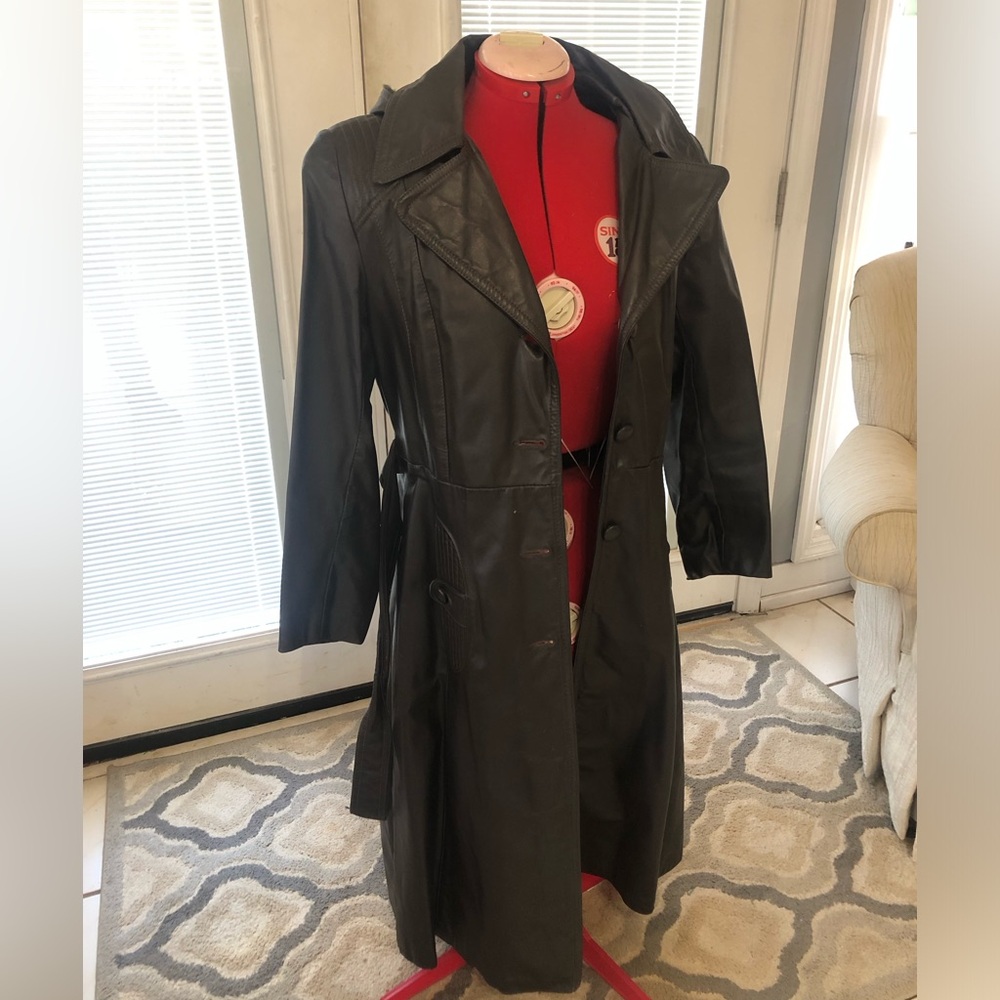 Vintage Hooded Leather Jacket